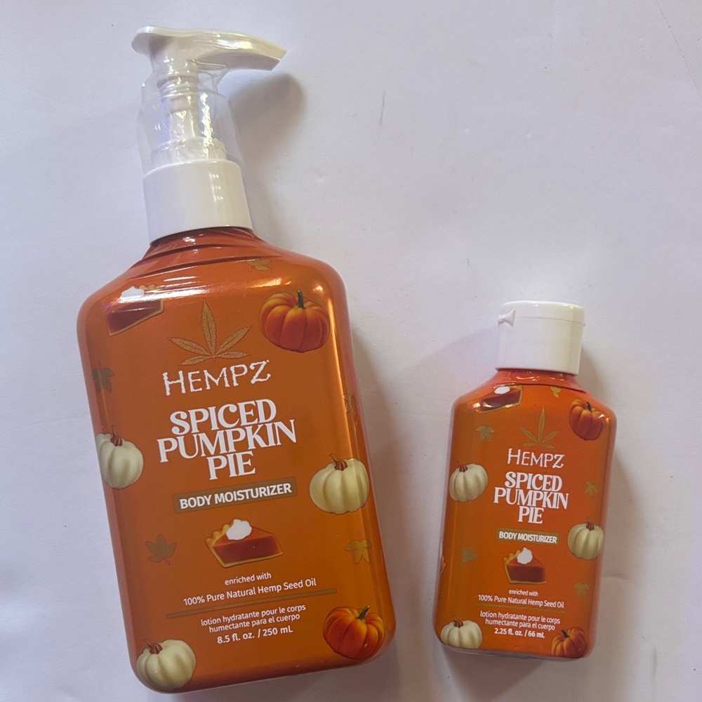 Hempz | Holiday Bundle Spiced Pumpkin Pie 100% Pure Natural Hemp Large & Small